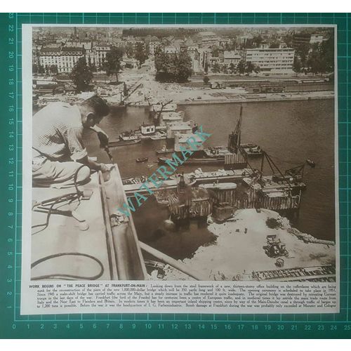 (X31) The Peace Bridge At Frankfurt On Main Germany - 1950 Clip