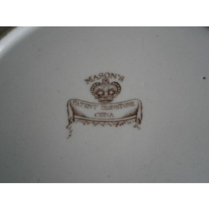 Early Mason's Antique Ironstone Floral Dinner Plate