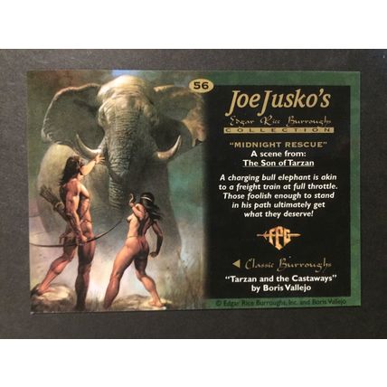 Joe Jusko: Edgar Rice Burroughs I trading card #56, excellent condition!