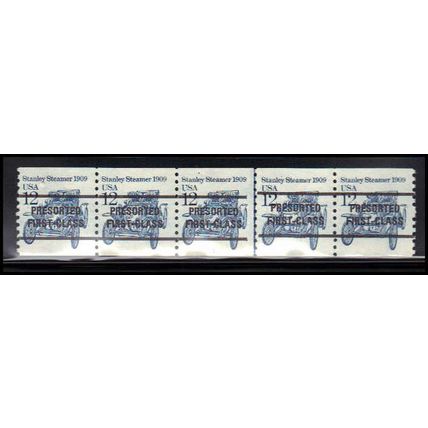 2132a 12c Stanley Steamer Fine MNH Dry Gum PNC 1/5 Line Gap X2120