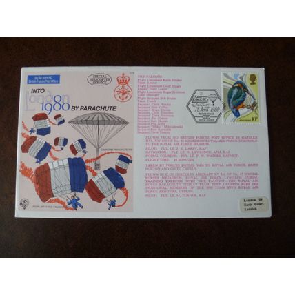1980 GB Into London 1980 by Parachute BFPS 1689 cover special event RAF Falcons