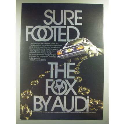 1974 Audi Fox Car Ad - Sure Footed The Fox by Audi