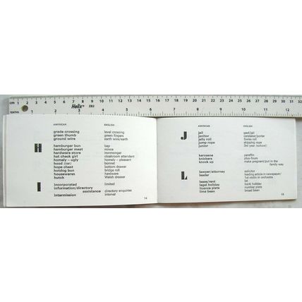 1979 American English glossary words both sides of the Atlantic