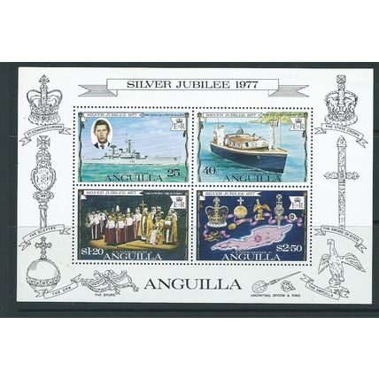 anguilla stamps omnibus silver jubilee sgms273 sgms273 mnh