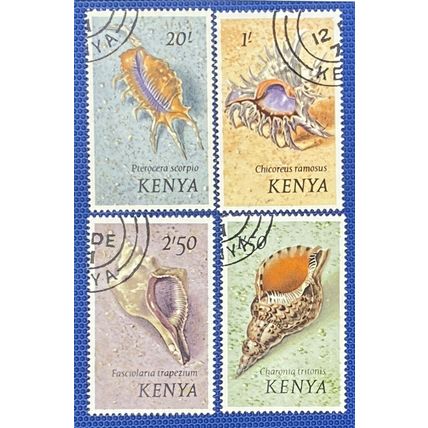 Kenya 45-47, 50 Used 1971 CTO Seashells Marine Life High Values ZAYIX 012822S58M