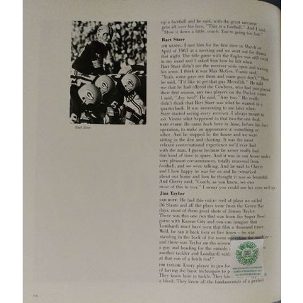 LOMBARDI 1st EDITION HC NFL FOOTBALL GREATEST COACH VERNON BIEVER PHOTOGRAPHER