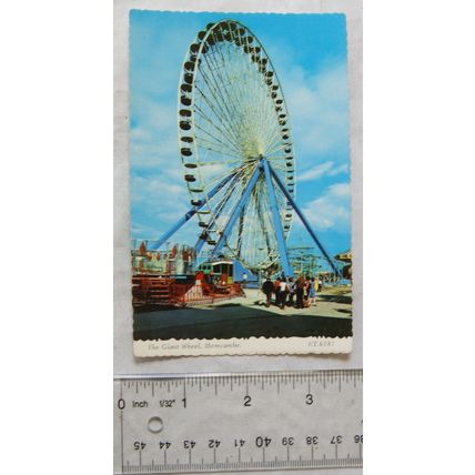 old postcard The Giant Wheel, Morecambe