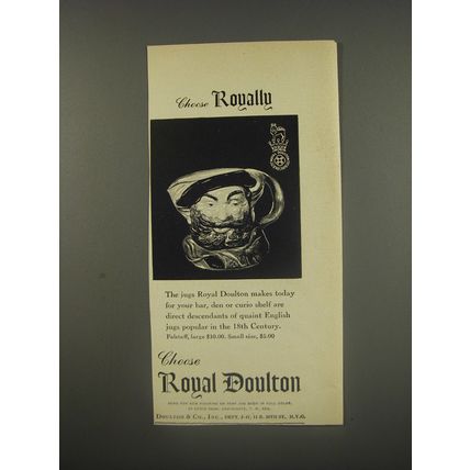 1956 Royal Doulton Falstaff Jug Ad - Choose Royally