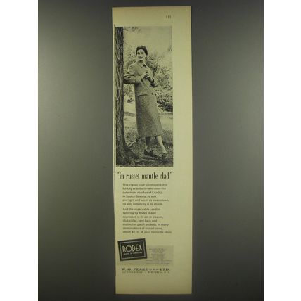 1956 Rodex Coat Advertisement - In russet mantle clad