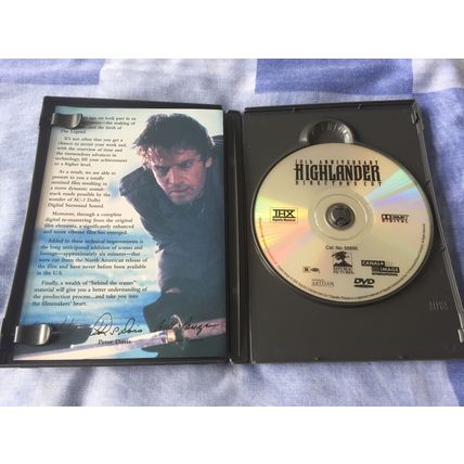 HIGHLANDER - 10th Anniversary Director's Cut (1997 REGION 1 DVD of 1986 film)