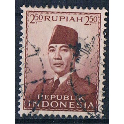 Indonesia 1951 SG634 indo16 President Sukamo 2r50 Used Stamp