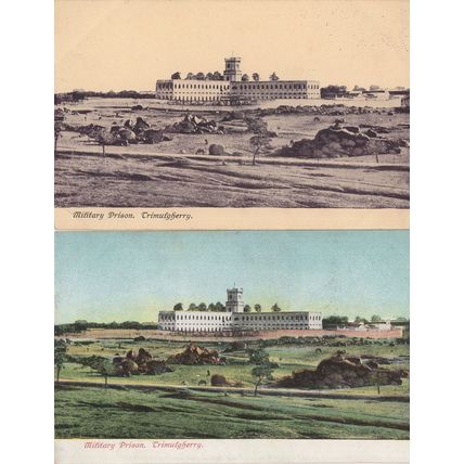 Trimulgherry Military Prison India 2x Antique Postcard s