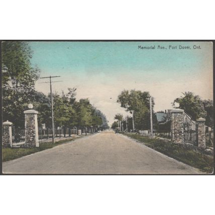 Memorial Avenue, Port Dover, Ontario, c.1905-10 - JE Evans Postcard