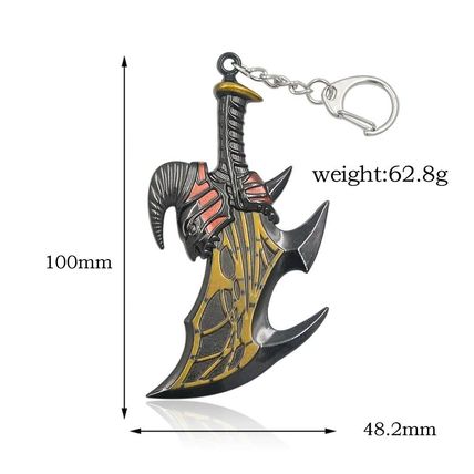 Keychain Blades of Exile Game God of War 5 Ragnarok Metal