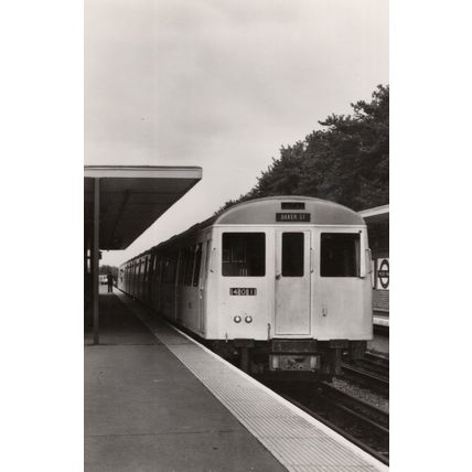 Baker Street Tube Train at Moor Park London Station Postcard
