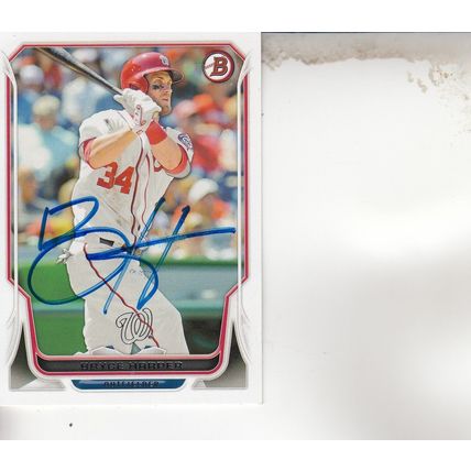 BRYCE HARPER ROOKIE 2014 AUTOGRAPHED WASHINGTON NATIONALS ALL-STAR OUTFIELDER