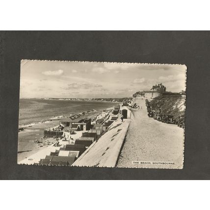 Postcard Dorset Bournemouth Southbourne The Beach 1950s