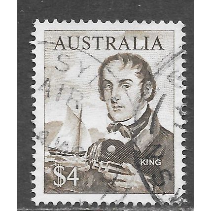 AUSTRALIA 1966 SG403 403 SG $4 KING NAVIGATOR SAILING BOAT USED