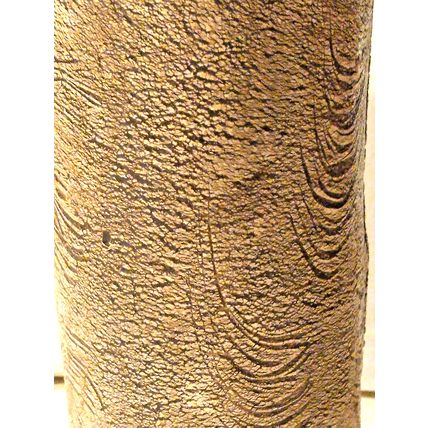 Vintage Sally McKeever Ceramic African Elephant Leg Life Like Vase Tan 12" High