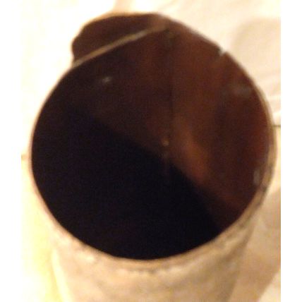 Vintage Sally McKeever Ceramic African Elephant Leg Life Like Vase Tan 12" High