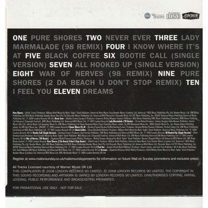 All Saints : All Hits : CD : Promo CD from the Mail On Sunday