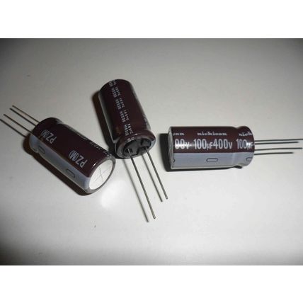 2 x 100uF 400V 105°C Nichicon 105 High reliability PZ Capacitor Long Life NEW