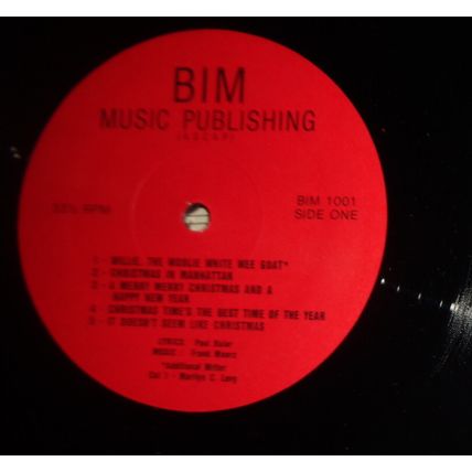 Original Christmas Songs LP - Paul Buiar (lyrics); Frank Maerz (music). BIM Musi