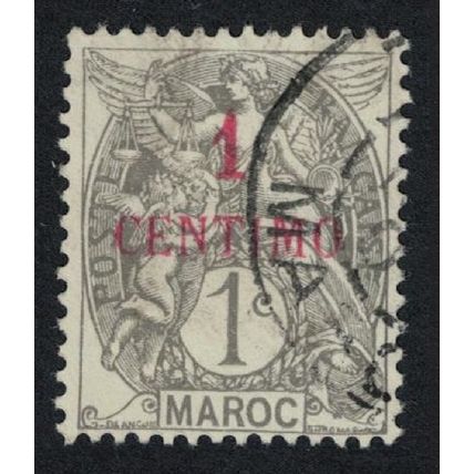 Fr. Morocco 1c Ovpt 1908 Canc SG#14 MI#20 Sc#11
