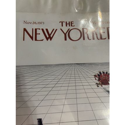 VTG The New Yorker Magazine Cover Only - Nov 26 1973 - Booth - Thanksgiving