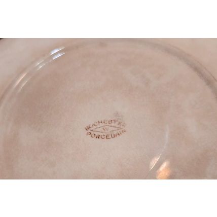 VINTAGE ROCHESTER W 3 ANGELS CHERUBS MUSIC SHEET PORCELAIN 10" PLATE