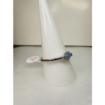 NWT Bomb Party Sz11 Revealed BP Ring Jewelry RBP Petite Marquise Blue Rhodium Pl