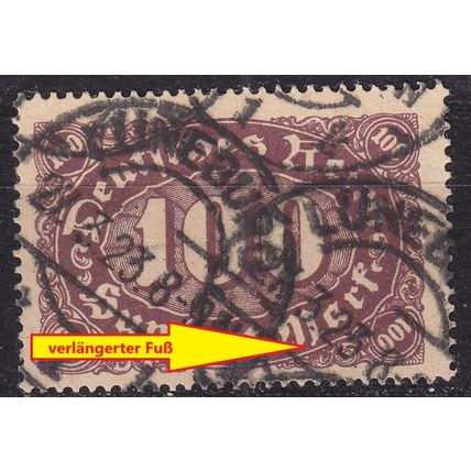 GERMANY REICH [1922] MiNr 0219 I ( O/used ) [01] Plattenfehler