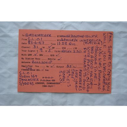 1987 QSL Card Greenfingers John