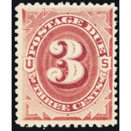 J24, Mint FVF XLH 3¢ Postage Due Stamp - Stuart Katz