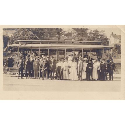 Utah Light & Traction Company Salt Lake City Tram Train Old Postcard