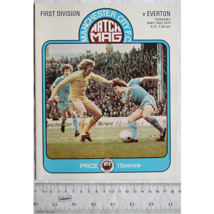 1977 programme Manchester City v. Everton