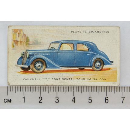 1937 Players Motor Cars 2nd series No. 49 Vauxhall 25 Continental Touring saloon