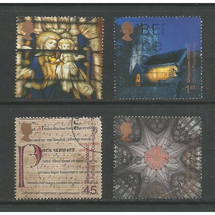 Great Britain 2000 Millennium "Spirit and Faith", used set. SG2170-3