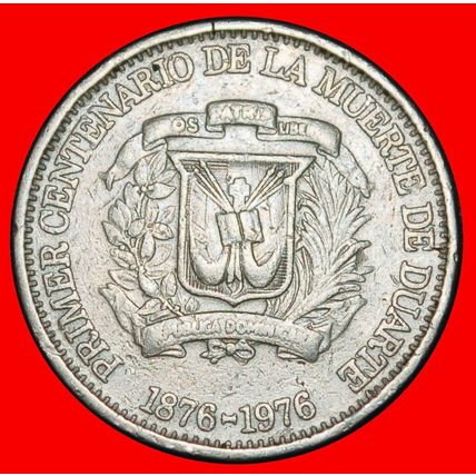 Ⰶ GERMANY:DOMINICAN★5 CENTAVOS 1876-1976 DUARTE (1813-1876)★LOW START★NO RESERVE