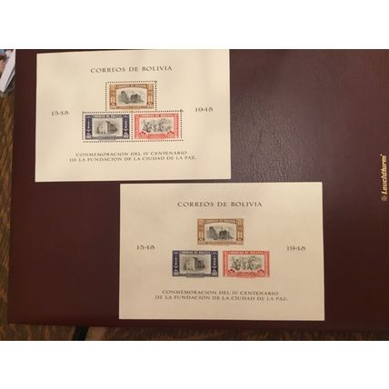 ICOLLECTZONE Bolivia 349-351 a& b six sheets VF NH post office fresh
