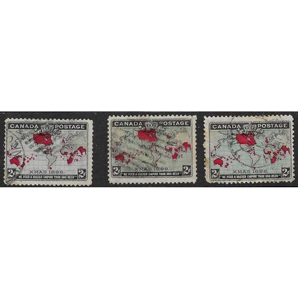 CANADA 1898 QV CHRISTMAS / XMAS SET USED SG166-168