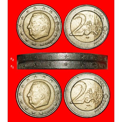 Ⰶ ALBERT II (1993-2013): BELGIUM ★ 2 EUROS 2000 2 COINS! ★LOW START★NO RESERVE
