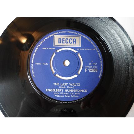 7" 1967. ENGELBERT HUMPERDINCK.THE LAST WALTZ.DECCA F 12655. NEAR MINT