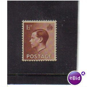 1936 GB EDWARD V111 1 1/2D RED BROWN MLH SG459