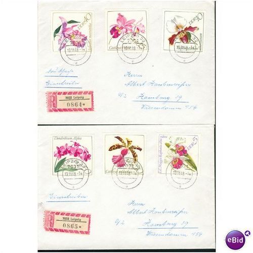 DDR Cover 1968 - SG E1141-E1146 - Orchids