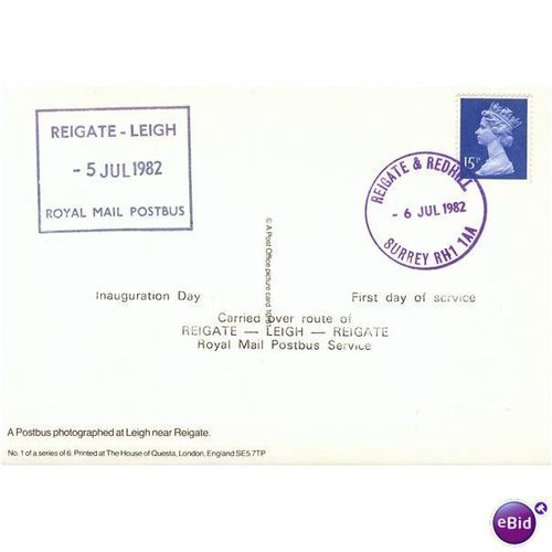 GB Postcard - Postbus - Reigate-Leigh