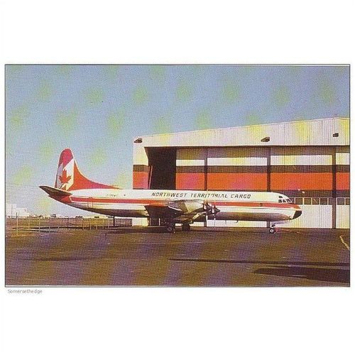 Nortwest Territorial Cargo Lockheed 188 CF Electra Aircraft Postcard (A13683)
