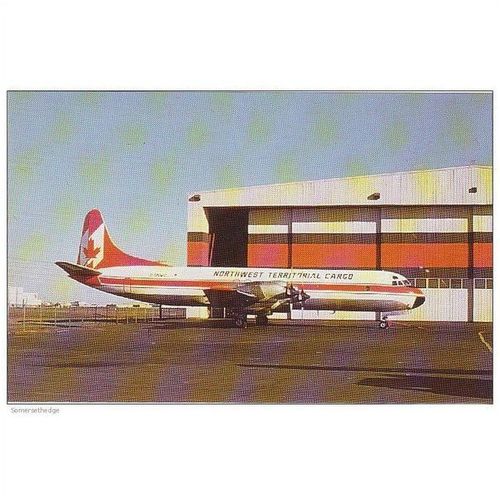 Nortwest Territorial Cargo Lockheed 188 CF Electra Aircraft Postcard (A13683)