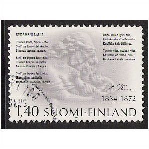 Mi 951: 150th Anniversary of the Birth of Aleksis Kivi (Stenvall) (1834 - 1872).