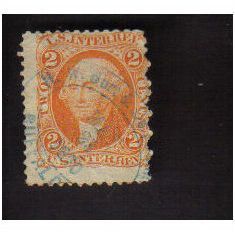 USA internal revenue 2c orange 1870s pmk ref86